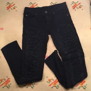 Rare ripped and sewn vintage cheap Monday jeans